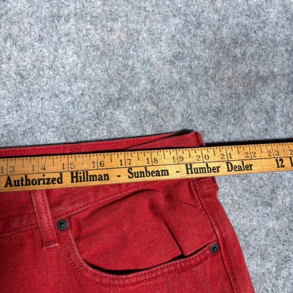 Levis 501 Original Fit Jeans Mens 42x32 (40x31) Red Straight Leg Button Fly